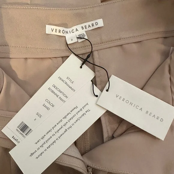 Veronica beard Size 2 Suit In Sand. Tomi Dickey Jacket And Robinne Pants NWT - Picture 15 of 15